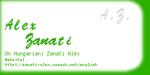 alex zanati business card